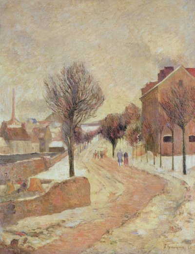 Voorstad onder Sneeuw (Winterdag), 1886 door Paul Gauguin